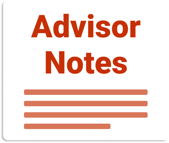 Advisor Notes