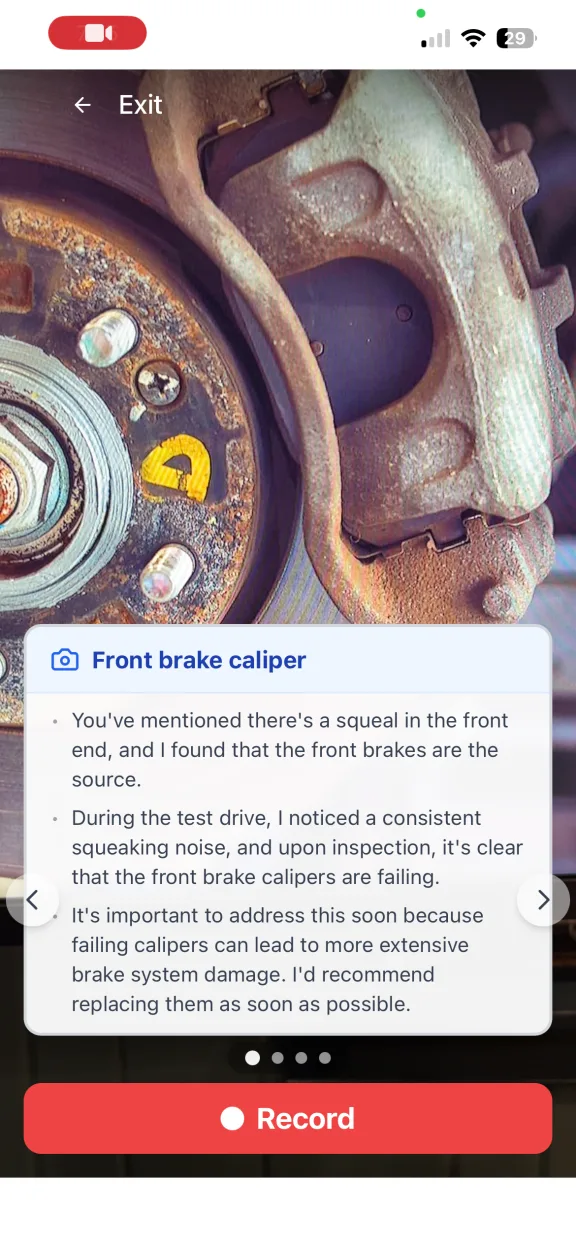 AI-guided video inspection teleprompter